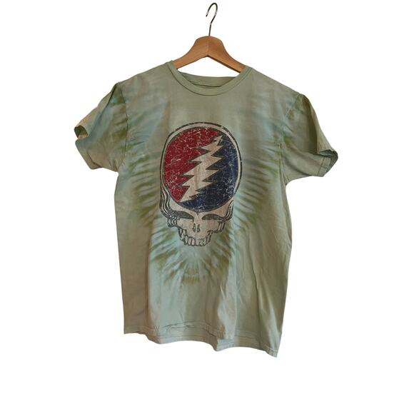 Grateful Dead Shirt Tie Dye Blue and Green Steal Your Face | Size M - Picture 4 of 4